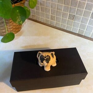 Vintage Artesania Rinconada Uruguay puppy dog figurine Boxer Bulldog Pug